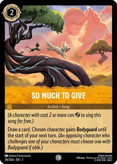 So Much to Give